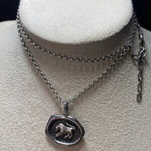 Stella & Dot Sterling Silver Horse Pendant Necklace, 21.5” Chain